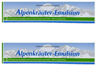 2 x Alpenkräuter-Emulsion Wohltat für alle Menschen 200ml Tube + 1 Tubenquetscher