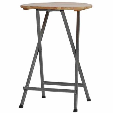 Stehtisch Ø 78 cm, Kiefernholz, Gestell Stahl eckig Gestell Stahl pulverbeschichtet