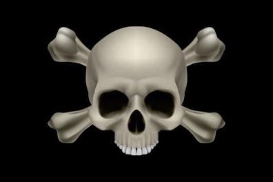 Aufkleber Fahne Flagge Pirat Skull Bones in verschiedene Größen