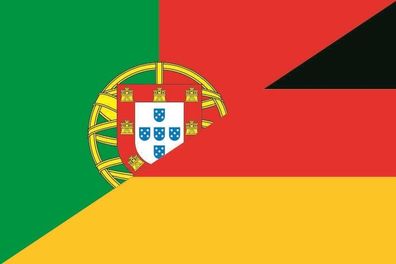 Aufkleber Fahne Flagge Portugal-Deutschland in verschiedene Größen