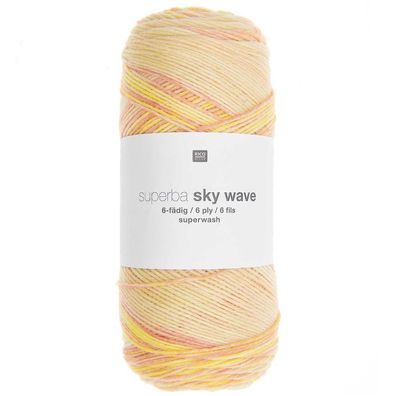 150g Superba Sky Waves - das 6-fädige Sockengarn mit sanftem Farbverlauf
