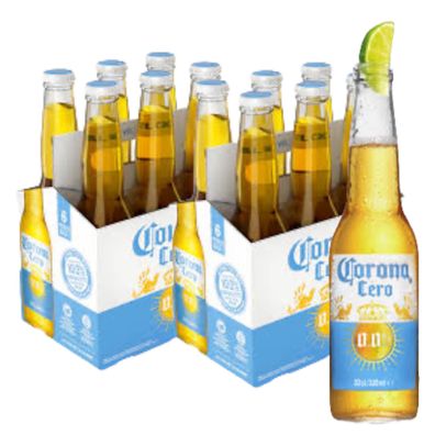 12 Flaschen Corona Cero, das neue Corona mit 0% Alkohol genießen