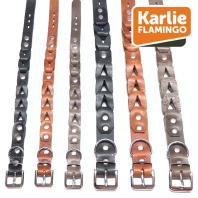 Karlie Leder-Halsband CONNEX 40-65 cm Vollleder gewachst Hundehalsband
