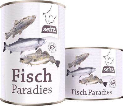 Fisch Paradies (Seelachs, Rind & Geflügel) 63% Fisch/ Fleischanteil