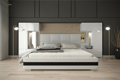 Panama 1M Schlafzimmer Wohnwand Schrankwand Kleiderschrank Mediawand ohne Bett