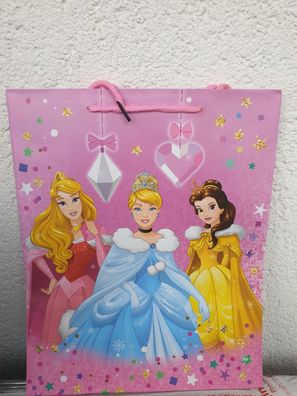 Geschenktasche Disney Prinzessin rosa 32x26x11cm Geschenktüte Geschenkverpackung