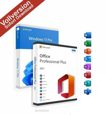 Microsoft Windows 11 + Office 2021 Professional PLUS | Download | 1 PC | KEIN Abo