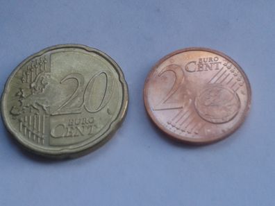 2 cent 2020 Estland + 20 cent 2020 Estland 2 cent, 20 cent 2020 Estland unzirkulert