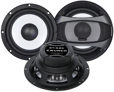 Crunch GTi6.2W Kickbass Tiefmitteltöner Lautsprecher Boxen Autolautsprecher 16,5 cm