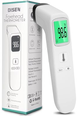 DISEN Digital Fieberthermometer Infrarot Stirnthermometer für Babys Erwachsene