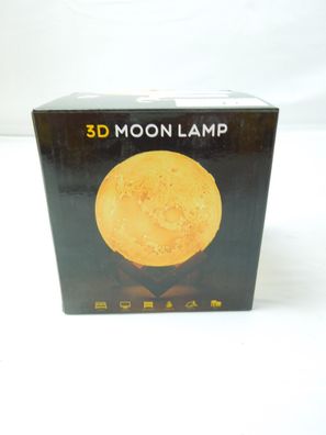 3D-Mond-Lampe, 16 Farben RGB-Nachtlicht Mond LED-Nachtlicht Mond-Lampe - 12cm