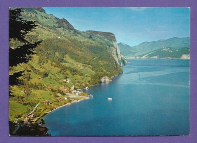 Postkarte Schweiz Bauen/ Uri vierwaldstätter See gelaufen nach Heiligendamm