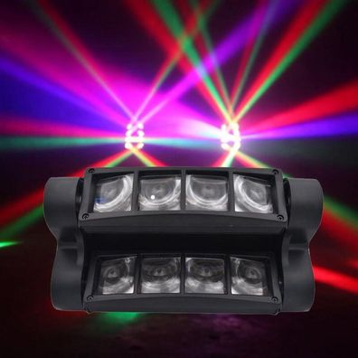Mini LED 8x10w RGBB Moving Head Light LED Spider Beam Bühnenbeleuchtung -