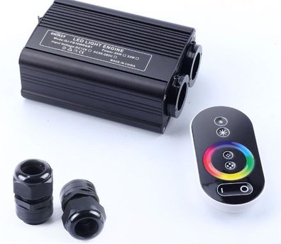 Glasfasermotor rgbw Doppelköpfe LED-Lichtquelle, HF-Fernbedienungstreiber für alle