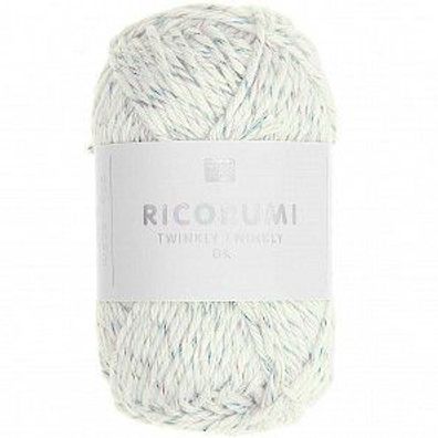 25g Ricorumi -Twinkly Twinkly-feine Baumwolle zum Häkeln mit Glitzer-Effekt