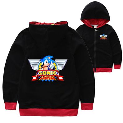 Junge Sonic Zipper Kapuzenpullover Kinder Hoodie Mantel Sweatshirts Geschenk