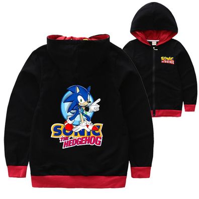 Junge Sonic Zipper Kapuzenpullover Sweatshirts Kinder Hoodie Mantel Geschenk