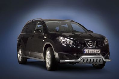 Frontbügel Frontschutzbügel EC MIT Unterfahrschutz FÜR NISSAN Qashqai 2010-2013