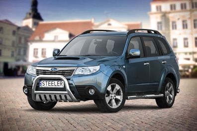 Frontbügel Frontschutzbügel EC MIT Unterfahrschutz FÜR SUBARU Forester 2008-2012