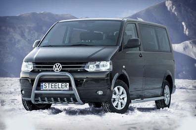 Frontbügel Frontschutzbügel EC MIT Unterfahrschutz Passend FÜR VW T5 2010-2015