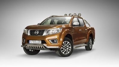 Frontbügel Frontschutzbügel MIT Unterfahrschutz FÜR NISSAN NAVARA NP300 15- V2A