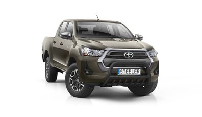 Frontbügel Schwarz EC mit Unterfahrschutz für Toyota Hilux 2021- DGUN-R2170-00-B