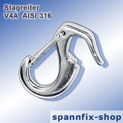 Stagreiter 90 mm Scherenkarabinerhaken Karabiner Karabinerhaken A4 Edelstahl