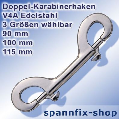 Doppel-Karabinerhaken Doppelkarabiner Haken Karabinerhaken Hund Leine