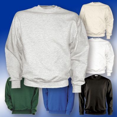 Sweat-Shirt L weiß meliert Sweater Shirt Kleidung Textilien Neu