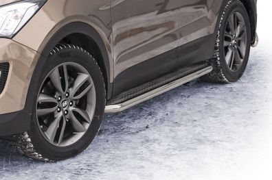 Trittbretter Schwellerrohre Edelstahl TÜV FÜR Hyundai SANTA-FE 2012-2018 60mm