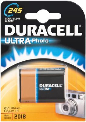 Duracell - Ultra Photo - 2CR5 / DL245 / EL2CR5 - 6 Volt 1400mAh Lithium