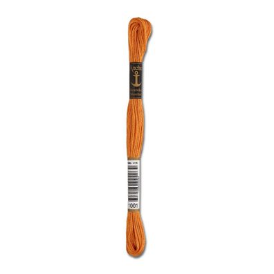 8m Anchor Stickgarn - Farbe 1001 - braunorange