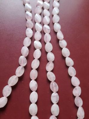 Natürliche Rosenquarz Perlen Strang oval 14x10mm (Gr. 14x10mm)