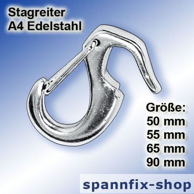 Stagreiter A4 Edelstahl V4A Karabiner Karabinerhaken Bootsport Bootszubehör Neu