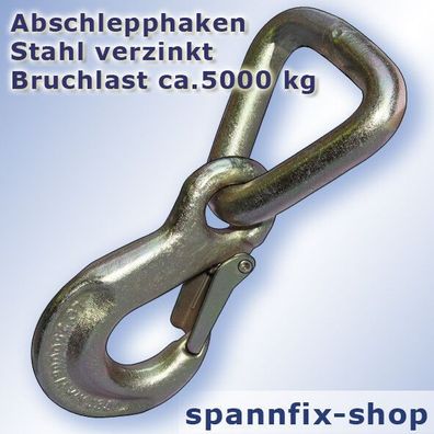 Abschlepphaken mit Triangel Bruchlast ca. 5000 kg Sicherheitshaken Abschleppseil