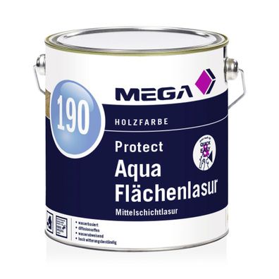 MEGA 190 Protect Aqua Flächenlasur 2,5 Liter