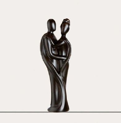 Skulptur Francis Paar Herztuch braun Paarfigur - Gilde