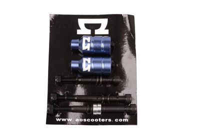 AOscooter Double Peg Kit incl. 3 bolts blue