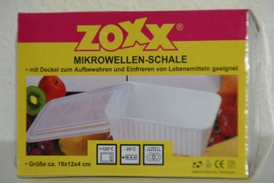 Mikrowellenschale mit Deckel 19 x 12 x 4 cm ZOXX