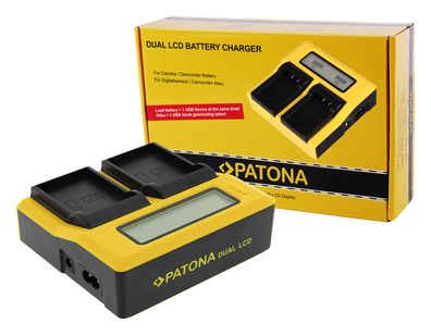 PATONA Synchron USB Ladegerät Olympus OM-1 BLX-1 2 Fach