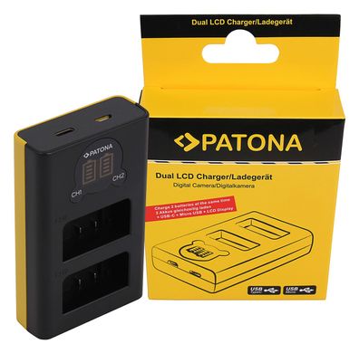 PATONA Dual LCD USB Ladegerät Nikon EN-EL25 Z30 Z50 Z fc