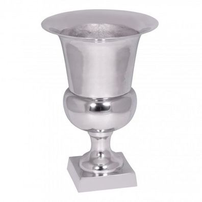 Wohnling Pokal x L Aluminium 47 x 32 cm Silber Glänzend Design Dekoration Modern