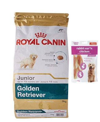 12kg Royal Canin Golden Retriever Junior + 80g Fleischsnacks