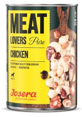 400g Josera Meat Lovers Pure Chicken Monoprotein Hundefutter Dose