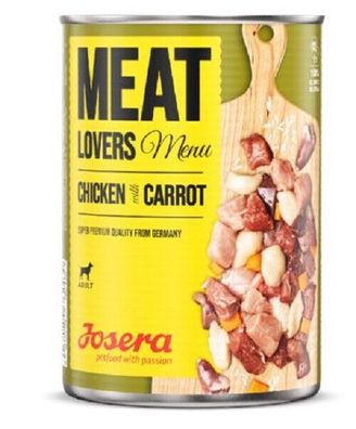 6 x 400g Josera Meat Lovers Pure Chicken & CARROT Monoprotein Hundefutter Dose