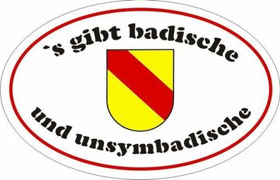 Baden badische unsymbadische Aufkleber PKW Deutschlang konturgestanzt Nr. 9502