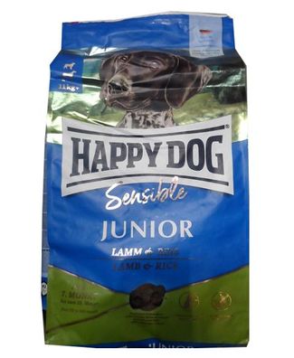 10kg Happy Dog Sensible Junior Lamb & Rice (Lamm & Reis) Hundefutter