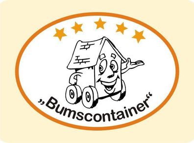 Bumscontainer Sticker Aufkleber Caravan Wohnwagen Wohnmobil Reisemobil Nr. 015
