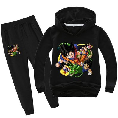 2er Set Junge Anime Dragon Ball Z Hoody Anzug Kinder Pullover Sweatshirts