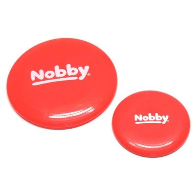 Nobby Wurfscheibe &Oslash; 15 + 23 cm rot Hundespiel Apportierspiel Wurfspiel Frisbee